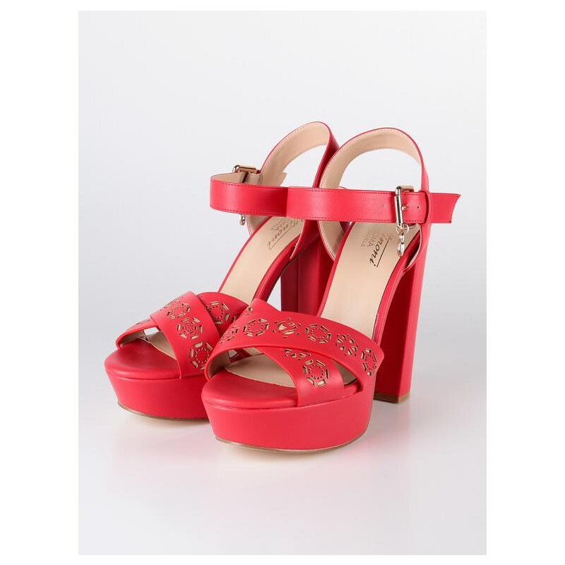 Gattinoni sandali rossi con tacco e cinturino alla caviglia sandali con  tacco donna rosso mec shopping plateau rosso - Stileo.it