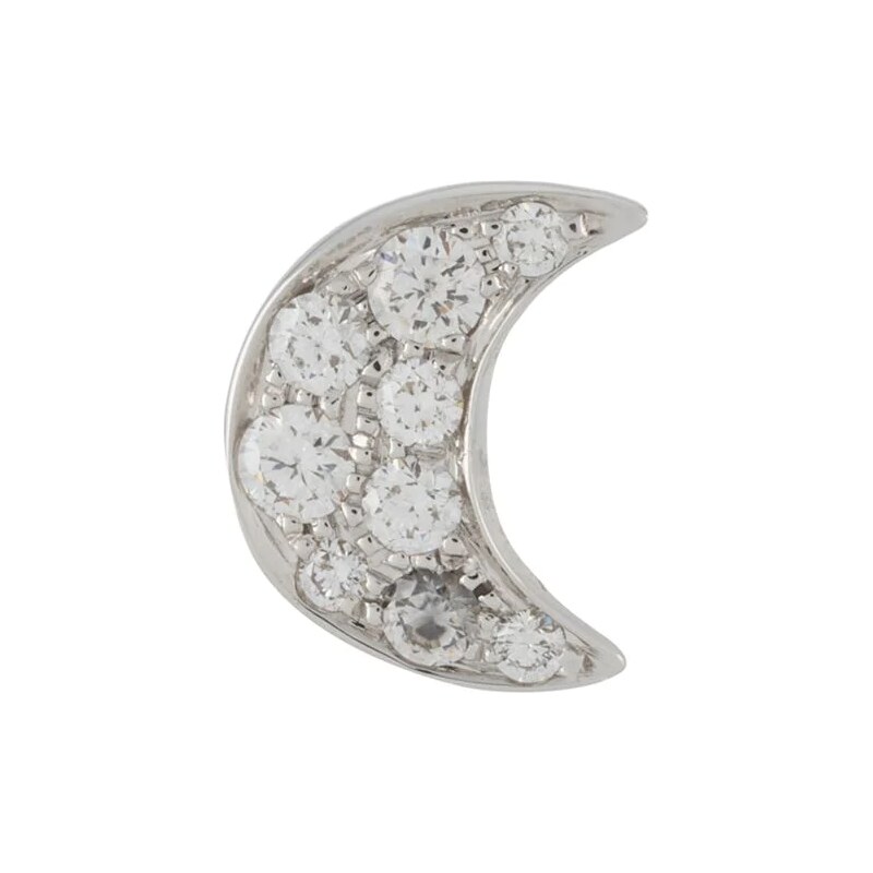 Rönesans Personel şeytan  Dodo orecchino a forma di luna in oro bianco 18kt - argento farfetch  orecchini in oro argento - Stileo.it